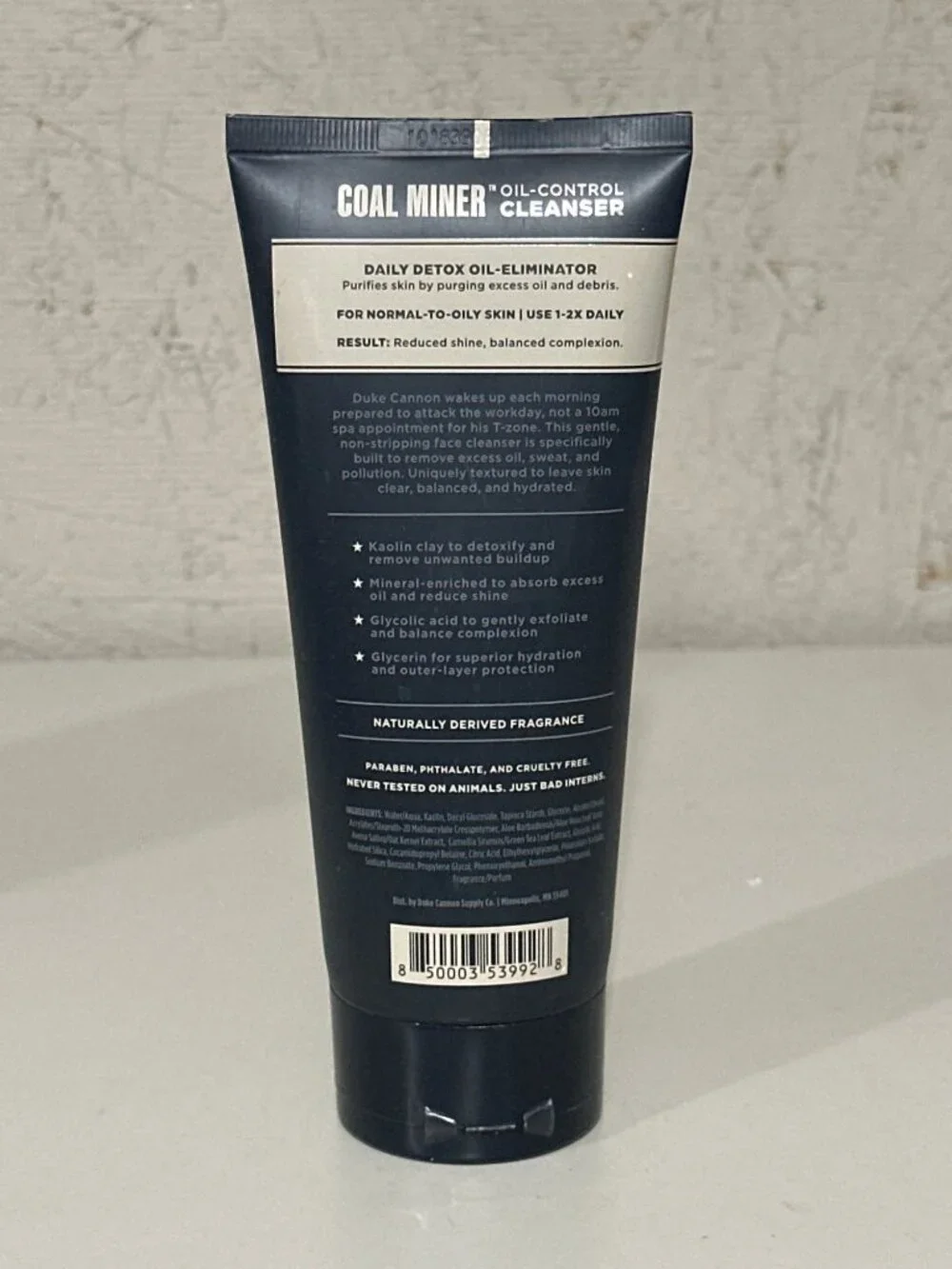 Duke Cannon Coal Miner Oil-Control Face Wash 6 Fl Oz